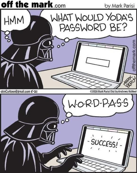 Darth Vader's Password Woes